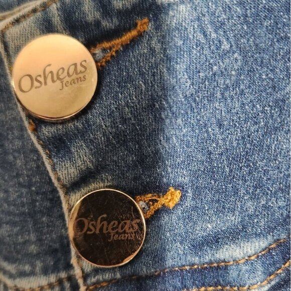 Osheas Jeans Shorts Womens Denim Bermuda Distressed Embellished Pockets Size 10 - Picture 7 of 11